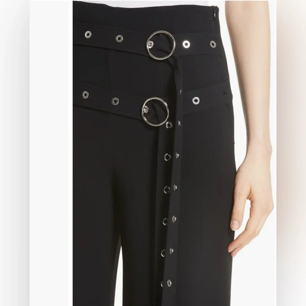 Cinq-a-Sept Jessy Pants Size 0 Black Cropped Wide Leg High waisted